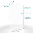 AURLANE - Paroi de Douche 140x200cm Verre Transparent - Barre de Fixation Extensible et Profil Chrome - vignette