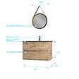 AURLANE - Pack Meuble SDB 80cm suspendu 2 tiroirs Chene_Vasque noire + Miroir Barber - TIMBER 80_Pack34 - vignette
