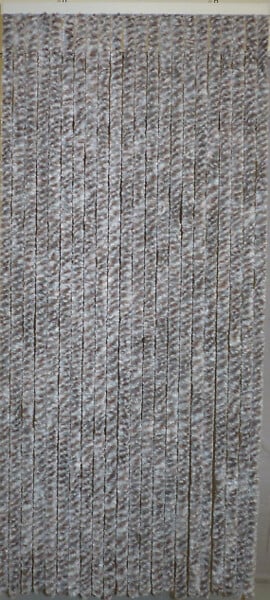 MOREL - Rideau de porte chenilles - Brun et gris et blanc - 90x220cm - large
