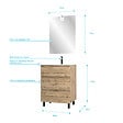 AURLANE - Pack Meuble SDB 60cm sur pieds 3 tiroirs Chene_Vasque blanche + Miroir Led - TIMBER 60_Pack41 - vignette