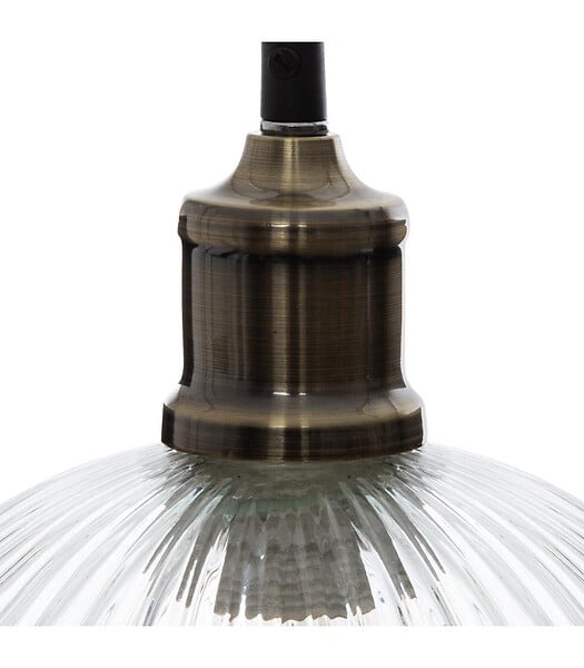 ATMOSPHERA - Luminaire Suspension en Verre texturé D 20 cm - large