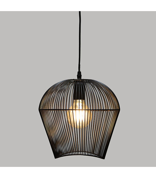 ATMOSPHERA - Luminaire Suspension en Métal filaire Noir D 26 cm - large
