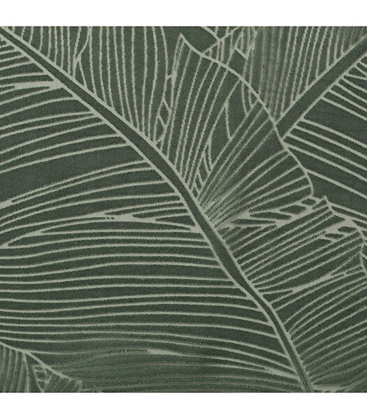 ATMOSPHERA - Voilage à œillets Vert motif Feuille 140 x 240 cm - large
