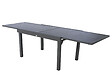 HESPERIDE - Table extensible rectangulaire alu Piazza 6/10 places Graphite - Hespéride - vignette