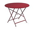 FERMOB - Table de jardin Bistro - Ronde - Acier - Piment - 6 personnes - vignette