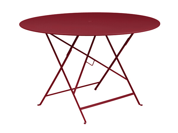 FERMOB - Table de jardin Bistro - Ronde - Acier - Piment - 6 personnes - large