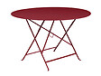 FERMOB - Table de jardin Bistro - Ronde - Acier - Piment - 6 personnes - vignette