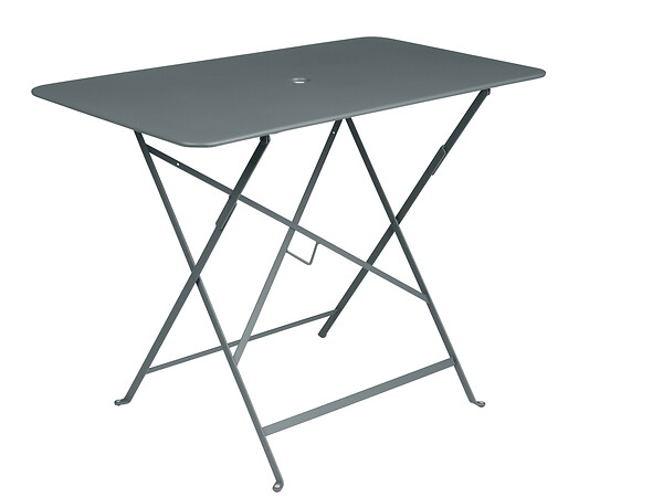 FERMOB - Table de jardin Bistro - Rectangle - Acier - Gris orage - 6 personnes - large
