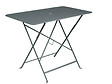 FERMOB - Table de jardin Bistro - Rectangle - Acier - Gris orage - 6 personnes - vignette