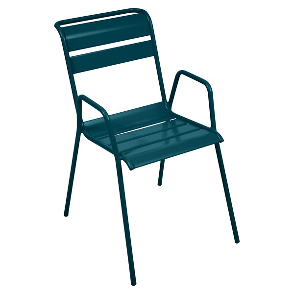 FERMOB - Fauteuil Monceau - Acier - Bleu acapulco - large