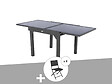 HESPERIDE - Ensemble repas table extensible carrée en verre Piazza + 8 chaises Modula - Hespéride - vignette