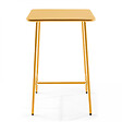 OVIALA - Table haute de jardin carrée en acier jaune - Palavas - vignette