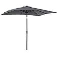 OUTSUNNY - Parasol lumineux rectangulaire inclinable dim. 2,68L x 2,05l x 2,48H m parasol LED solaire métal polyester haute densité gris - vignette