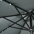 OUTSUNNY - Parasol lumineux rectangulaire inclinable dim. 2,68L x 2,05l x 2,48H m parasol LED solaire métal polyester haute densité gris - vignette
