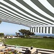 COTE STORE - Store banne manuel Demi coffre 2,5 x 2 m pour terrasse - Blanc gris - vignette