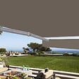 COTE STORE - Store banne manuel Demi coffre 2,5 x 2 m pour terrasse - Taupe - vignette