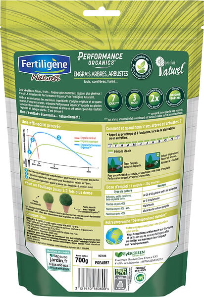 FERTILIGEN - Engrais Performance Organics arbres et arbustes 700g - large