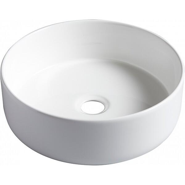 PLANETE BAIN - Vasque à poser ø37cm - Blanc brillante -Rebords fins - Andria - large