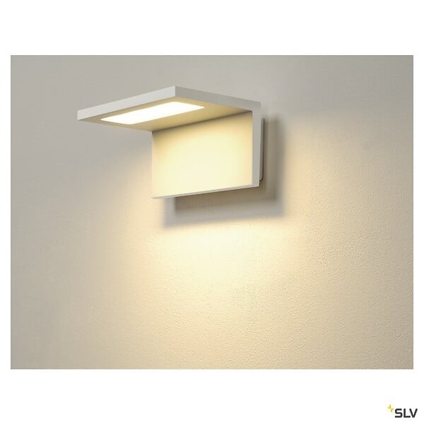 SLV - Applique extérieure SLV ANGOLUX, blanc avec LED intégrée, 6,8W, 3000K, IP44 - large
