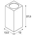 SLV - Applique extérieure SLV BIG THEO UP/DOWN, gris, GU10/QPAR111, 2x 75W max, IP44 - vignette