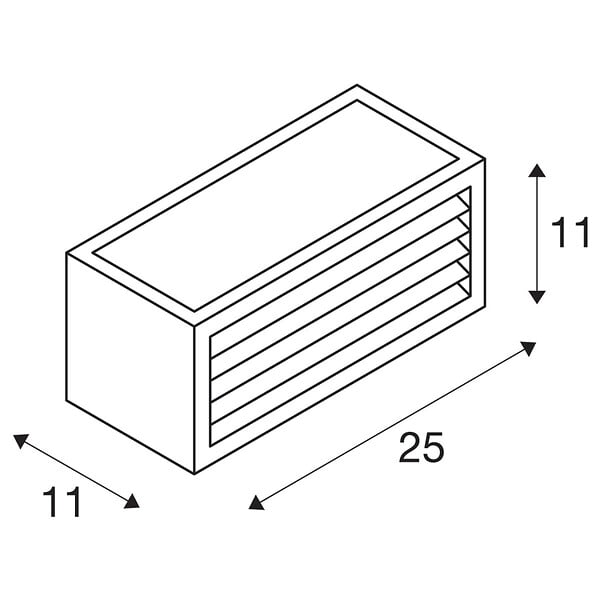 SLV - Applique extérieure SLV BOX-L, rouille, E27, 18W max, IP54 - large