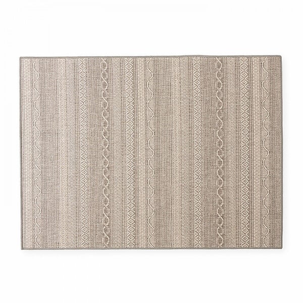 OVIALA - Tapis rectangulaire en polypropylène 160x230 cm gris - Urda - large