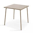 OVIALA - Ensemble table de terrasse et 4 chaises en métal taupe - Palavas - vignette