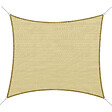 OUTSUNNY - Voile d'ombrage rectangulaire 3 x 4 m polyéthylène haute densité résistant aux UV coloris sable - vignette