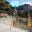 LUMISKY - Lampadaire d'extérieur sans fil TAMBOURY WOOD RGB H150cm - vignette