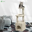 VOUNOT - Arbre à Chat 88cm avec Corde Griffoir Plateforme Niche Beige - vignette