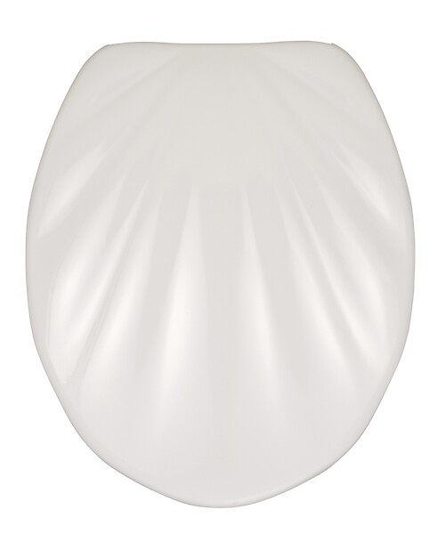 WENKO - Abattant toilettes - Fix-Clip - Easy Close - Forme coquillage - large