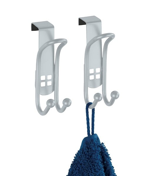 WENKO - Crochet de porte perforé lot de 2 pièces - large