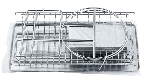 WENKO - Egouttoir à vaisselle - Acier inoxydable - Gris chromé - large