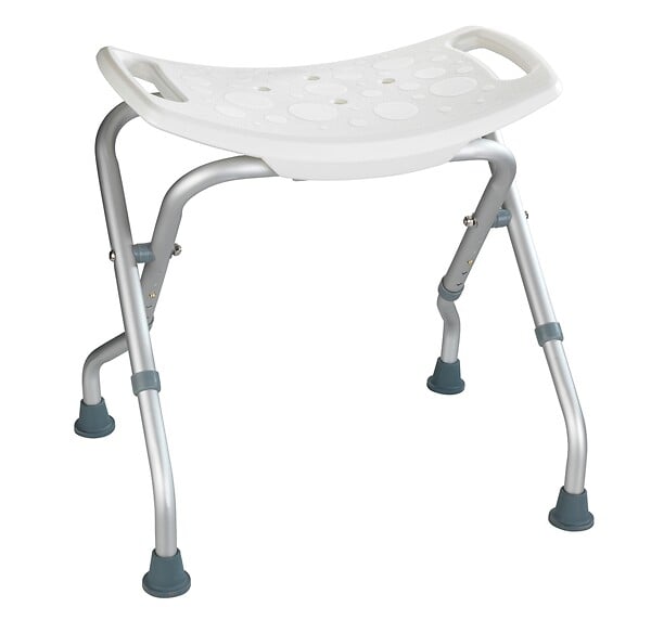 WENKO - Tabouret de bain Secura - Repliable - Assise rectangle - Max. 120kg - large