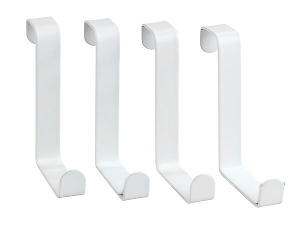WENKO - Crochets de porte blanc mat lot de 4 p. - large