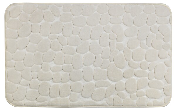 WENKO - Tapis de bain Memory Foam 50x80 Pebbles beige - large