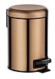 WENKO - Poubelle pédale Leman inox métal cuivre 3L - vignette