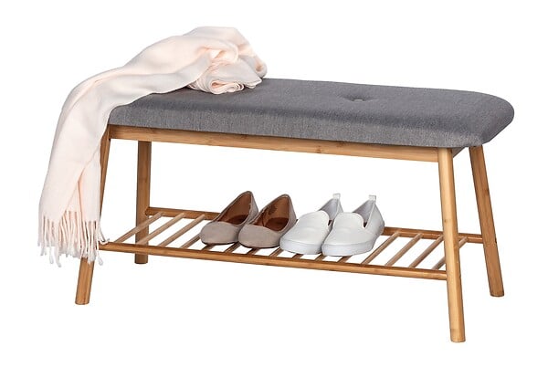 WENKO - Banc à chaussures avec coussin Bahari - large