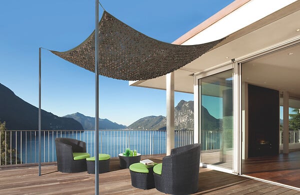 NORTENE - Filet d'ombrage bicolore réversible - Blanc et gris - 3x4m - large