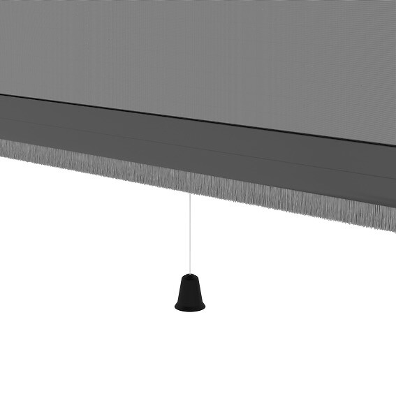 MOUSTIKIT - Moustiquaire enroulable porte - Verticale - Alu - Gris - 150x230cm - large