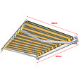 COTE STORE - Store banne manuel 3,6 x 3 m Monobloc pour terrasse - Gris jaune - vignette