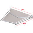 COTE STORE - Store banne manuel 4 x 3 m Monobloc pour terrasse - Écru - vignette