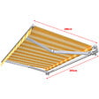 COTE STORE - Store banne manuel 3 x 2,5 m Monobloc pour terrasse - Jaune rayé - vignette
