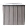 CONCEPT USINE - Abri de jardin avec abri bûches 6,53 m² en acier gris VENTOUX - vignette