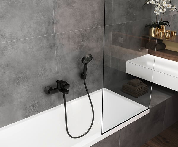 HANSGROHE - Mitigeur Bain-Douche Vernis Blend noir mat - large