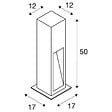 SLV - Borne extérieure SLV ARROCK STONE gris avec LED, Hauteur 50 cm pour éclairage de jardin et allées - vignette