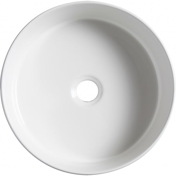 PLANETE BAIN - Vasque à poser ø37cm - Blanc brillante -Rebords fins - Andria - large