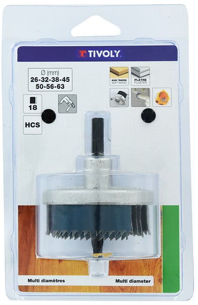 TIVOLY - 1 Scie cloche diam25-32-38-45-50-56-62 Ep18mm - large