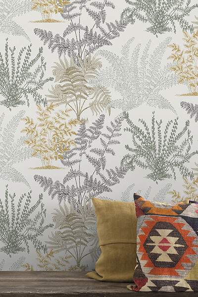 GRANDECO - Papier peint vinyle intisse lima beige - large