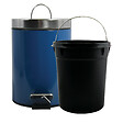 MSV - MSV Poubelle à pédale Inox 3L Bleu - vignette